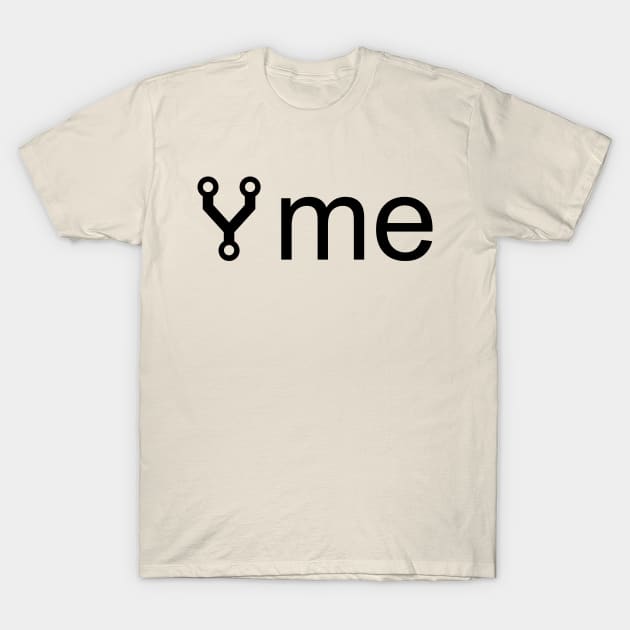 Fork Me - Funny Programmer Design with Git Fork Symbol T-Shirt by geeksta